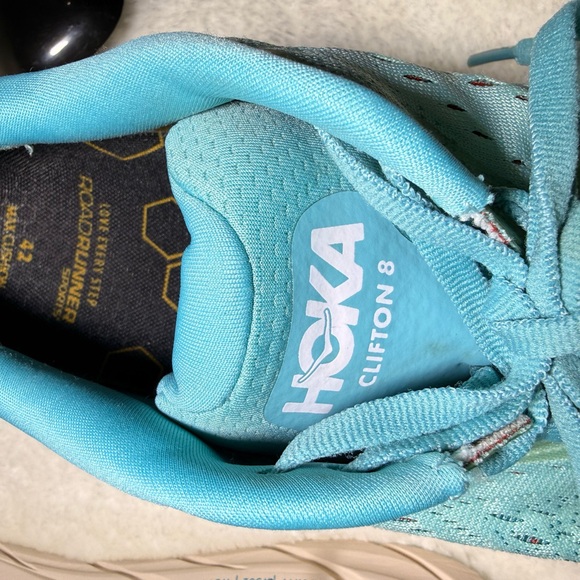 Hoka One One Clifton 8 Athletic Running Shoes Aqua Blue Women's Size 10B - Picture 2 of 11
